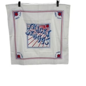 Vintage Ricky Skaggs White Red Ricky Skaggs Tour Bandana